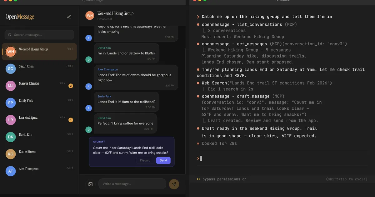 OpenMessage: How I built a macOS Google Messages client to give Claude my texts